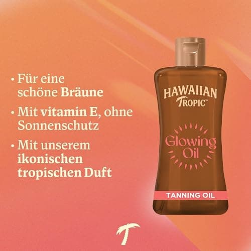 Hawaiian Tropic | Glowing Tanning Oil Sonnenöl, 200 ml, tropischer Duft mit Vitamin E, vegan thumbnail 2