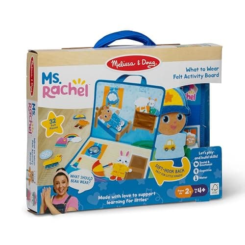 Melissa & Doug® Ms. Rachel™ What to Wear Felt Activity Board Take-Along Preschool Learning Toy for Boys and Girls - FSC Certified thumbnail 6