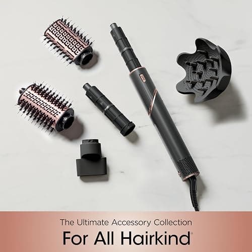 Shark Hair Dryer | FlexStyle Hair Styling System | Portable & Powerful Blow Dryer Brush | Hair Curler & Volumizer | 6 Styling Tools Included | Best for All Hair Types | Black | HD440BK thumbnail 13