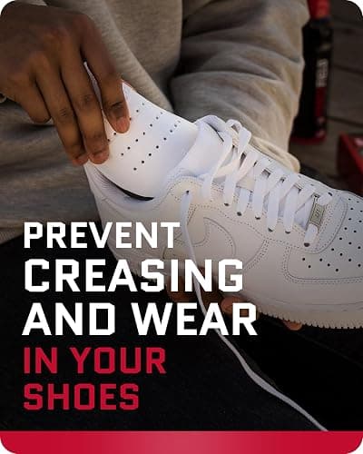 FORCEFIELD Shoe Crease Preventer - Foam Crease Protector for Shoes & Boots - Fits Inside Toe Box, Prevents Creasing - Adhesive Strips for Secure Fit - Fits Kids Size 4-7, Women’s 5-12, Men’s 8+ thumbnail 2