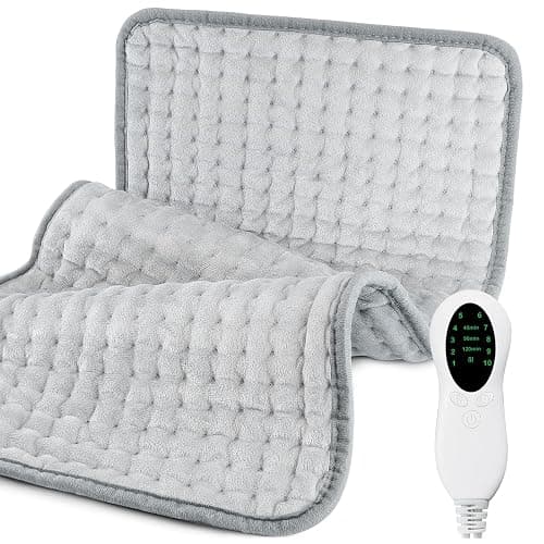 LANVA Heating Pad for Back Pain & Period Cramps Relief - Christmas Gifts for Women Men Mom Dad, Portable Electric Neck and Shoulder Heating Pads Large, 10 Heat Settings, ETL Certified, 12"x24" - Image 1