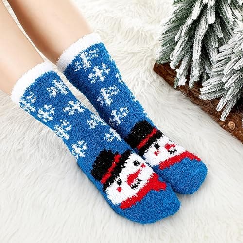 Yearntown 8 Pair Fuzzy Sock for Women Unisex Cozy Fluffy Soft Sleep Socks for Winter Sports Outdoor Christmas Gifts thumbnail 3