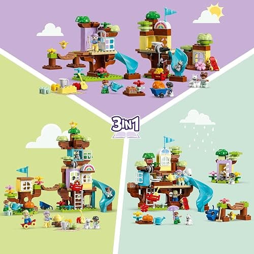 LEGO DUPLO 3in1 Tree House 10993 Creative Building Toy for Toddlers, Includes 8 Figures for Teaching Social Skills, Playing Together and Group Play, Great Birthday Gift for Kids thumbnail 5