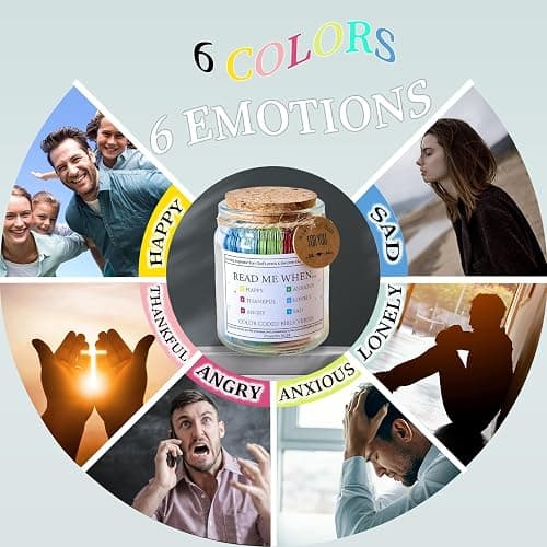 Read Me When Bible Verse Prayer Jar with Prayer Cards, Daily Scripture for Emotions, Hope and Encouragement, Christian Gifts for Women, Mom Birthday, Christmas, Graduation and Teen Gifts thumbnail 4