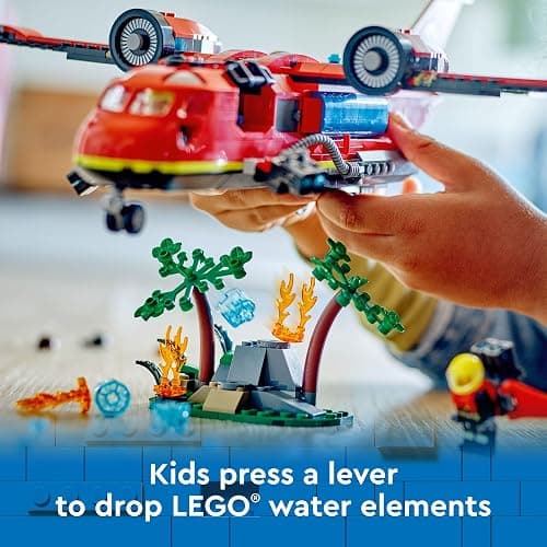 LEGO City Fire Rescue Plane Toy - Building Blocks Playset for Boys & Girls, Ages 6+ - Pretend Play for Role Play for Kids - Gift for Christmas - 60413 thumbnail 3
