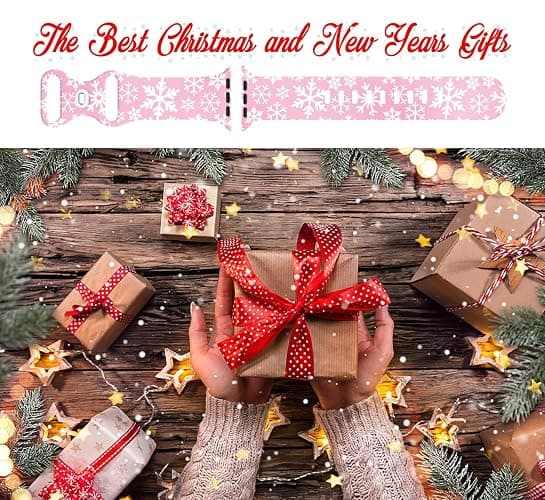 Christmas Watch Band Compatible with Apple Watch 38/40/41/42/44/45/49mm Silicone Adjustable Replacement for All Series thumbnail 3