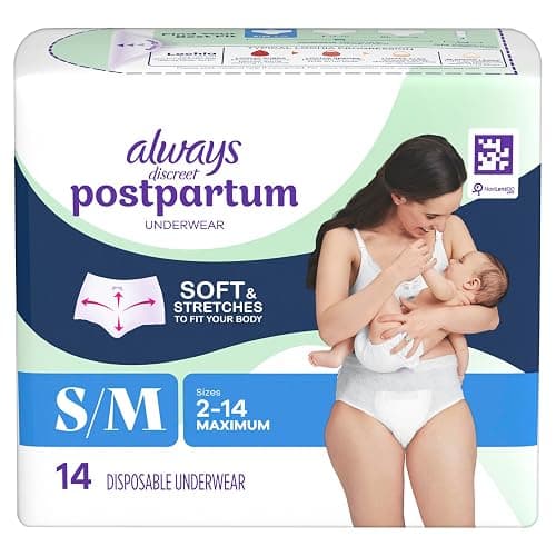 Always Discreet Postpartum and Adult Incontinence Underwear for Women, Small/Medium, Maximum Protection, 14 Count thumbnail 10