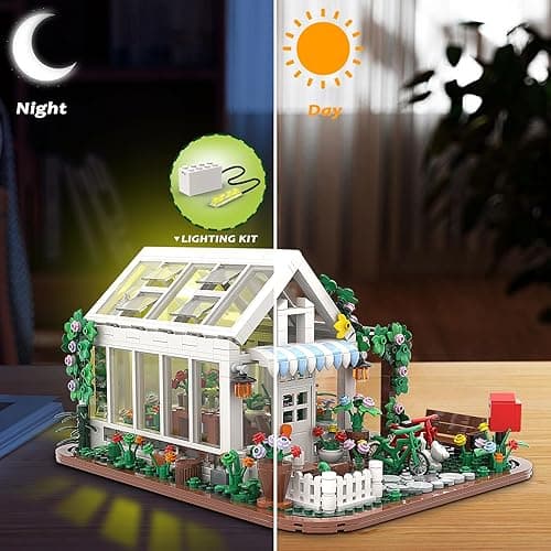 Flower House Building Set Toy with Led Light,Birthday Gifts for 6+ Girls Adult,Compatible with Lego(948 Pieces) thumbnail 7