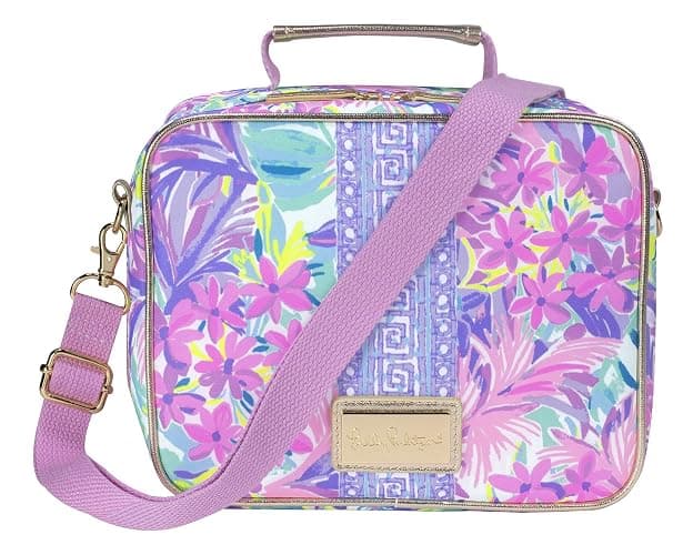 Lilly Pulitzer Insulated Lunch Box for Women, Cute Lunch Cooler Bag with Adjustable/Removable Shoulder Strap, It Was All A Dream - Image 1