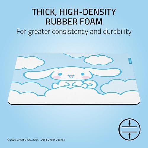 Razer Gigantus V2 Soft Gaming Mouse Pad, Medium, Cinnamoroll Edition | Textured Micro-Weave Cloth Surface, Thick, High-Density Rubber Foam, Anti Slip Base thumbnail 3