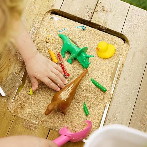 Tiny Land Outdoor Mud Kitchen for Kids, Wooden Play Kitchen with Water Tank, Water & Cooking Play, Sensory Fun, Weather-Resistant with Storage, Ideal for Toddlers Ages 3+ thumbnail 10