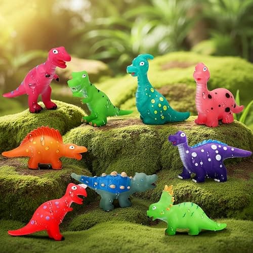 Color Changing Dinosaur Bath Toys: No Hole Mold Free Bath Toys for Kids Ages 3-5 & 4-8 | Magic Water Activated Bathtub Dino Play Set for Toddler Boys Girls thumbnail 7