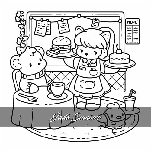 Petits jobs cosy - Jade Summer - Coloriages mignons qui font craquer - Cosy colo thumbnail 3