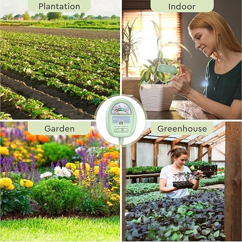 Soil Moisture Meter,4-in-1 Soil Ph Meter, Soil Tester for Moisture, Light,Nutrients, pH,Soil Ph Test Kit, Great for Garden, Lawn, Farm, No Battery Required, Gifts for Plants Lover thumbnail 7