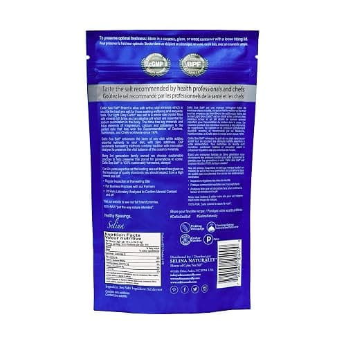 Celtic Sea Salt Light Grey Coarse – Unrefined Mineral Salt, 70+ Trace Minerals, Sustainably Harvested, GMP Certified – Cooking, Finishing, Hydration, Grinder Use – ½ Pound Resealable Bag thumbnail 3
