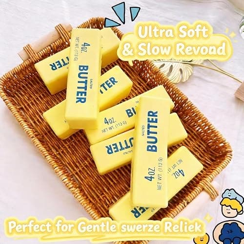 Midou Slow Rising Dumpling Squishy Butter Squeeze Toy Sensory Stress Relief Squishies Soft & Stretchy Fidget Toys for Anxiety Relief Party Favors 1Pcs(Dumpling Squishy Butter) thumbnail 4