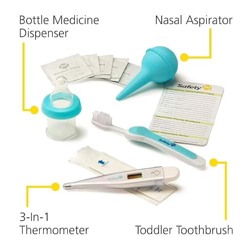 Safety 1st Deluxe Baby Healthcare and Grooming Kit, Arctic Blue, Newborn Baby Essentials, One Size, 25 Pieces thumbnail 5