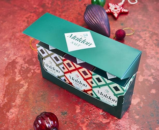 Maldon Salt - Gift Pack 125g Original, 100g Garlic & 100g Chilli Sea Salt - The Best Gift for Food Lovers and Aspiring Cooks, Versatile Flavours - Comes in Premium Packaging thumbnail 6
