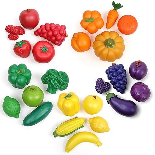 Learning Resources Farmer's Market Color Sorting Set - Play Food for Kids, Toddler Learning Toys, Grocery and Kitchen Play Toys thumbnail 10