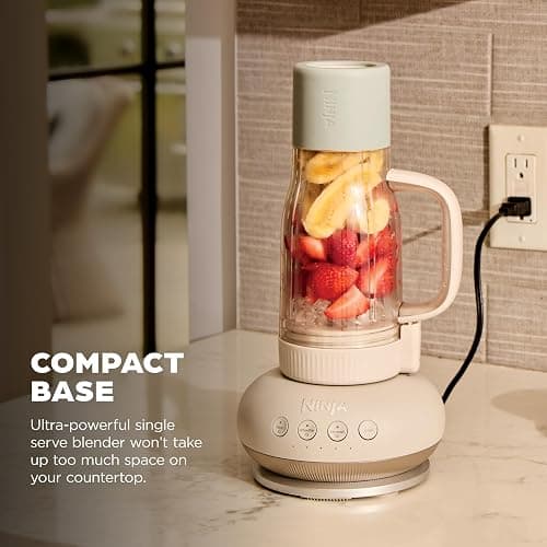 Ninja Blendboss™ | Personal Blender for Smoothies & Frozen Drinks | 26oz Travel Tumbler with LeakProof Lid, Chug Spout & Detachable Straw | Auto-iQ Technology | Stone Mint | DB351ST thumbnail 8
