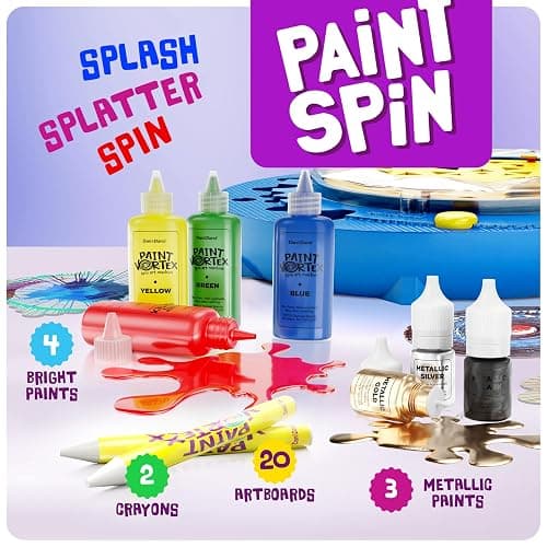 Dan&Darci Paint Spin Art Machine Kit for Kids - Arts & Crafts for Boys, Girls - Art Craft Set Christmas Gift for 6-9 Year Old Boy, Girl - Painting Spinner Toys - Birthday Gift Ideas for Ages 6-12 Year thumbnail 2