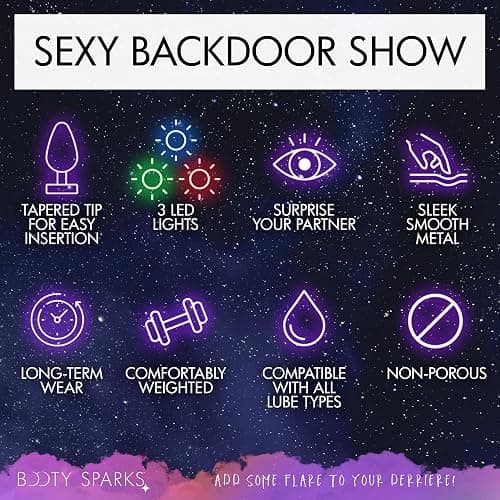 Light Up LED Glowing Anal Butt Plug Body Safe Medium thumbnail 5