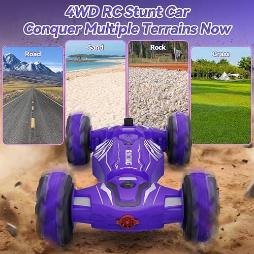 Dysaim Gesture Sensing RC Stunt Car, Toys for Boys Girls Age 6-12, 4WD Remote Control Car 360° Rotate Transform Drift RC Cars with Lights Music Fog Sprayer, 2.4Ghz Hand Control Car Birthday Xmas Gifts thumbnail 5