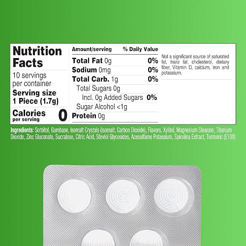 TheraBreath Fresh Breath Chewing Gum with ZINC, Citrus Mint Flavor, 10 Count (Pack of 6) thumbnail 7