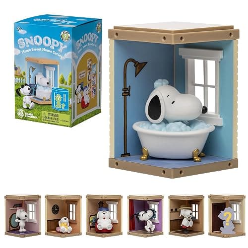 YuMe Peanuts Snoopy Hero Box Blind Box Home Sweet Home Series Mystery Collectible Figure, 1 Blind Box - Image 1
