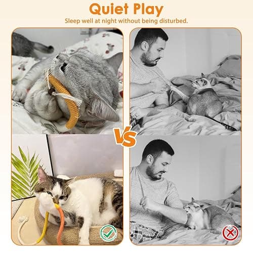 Tocirelo Cat Chew Rope Toy - 6Pack Cat Chew Toy for Teeth Cleaning, Interactive Kitten Teething Toys to Transfer Chewing from Wires, Cotton String with Natural Silvervine Ball thumbnail 5