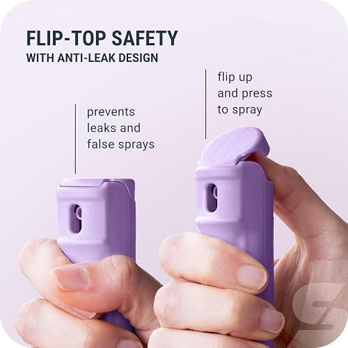 Sabre Pepper Gel Spray with Fast Flip Top Safety & Snap‑Clip Keychain for Self Defense - Max Strength with UV Dye, Finger Grip, Reduces Wind Blowback,10-Sec Spray,14ft Range, Made in USA, 0.54 fl oz thumbnail 7