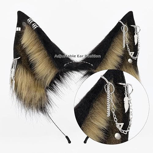 WanwanHut Faux Fur Cat Ears Hairband Soft Plush Animal Ear Headband for Cosplay, Halloween, Party & Daily Wear thumbnail 5