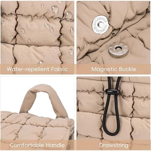 CLUCI Puffy Quilted Backpack Purse for Women, Casual Lightweight Daypack for Women Travel thumbnail 5