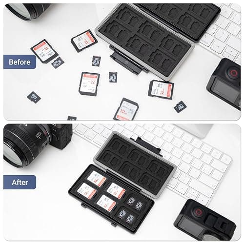 36 Slots Memory Card Case Water-Resistant Anti-Shock Memory Card Wallet for 24 Micro SD SDXC SDHC TF Cards and 12 SD SDXC SDHC Cards thumbnail 7
