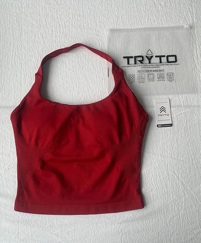 TRYTO Impact Halter Top Sports Yoga Tanks Women Workout Fitness Gym Outdoor Running Tank Tops thumbnail 4