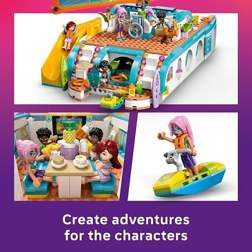 LEGO Friends Travel Boat Adventure Pretend Play Building Toy - Toy Boat Playset with Playful Dolphin Figurines and 4 Minidolls - Birthday Gift Idea for Girls and Boys, Ages 8 and Up - 42664 thumbnail 4