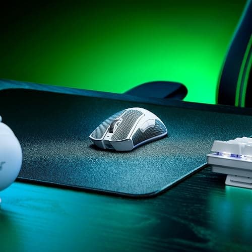 Razer DeathAdder V3 Pro Wireless Gaming Mouse: 64g Lightweight Ergonomic - 30K DPI Optical Sensor - Gen-3 Optical Switches - 8 Programmable Controls - Up to 90 Hr Battery - White thumbnail 8