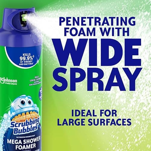 Scrubbing Bubbles Mega Bathroom and Shower Foamer Aerosol, Rainshower Scent, 20oz (Pack of 2) thumbnail 2