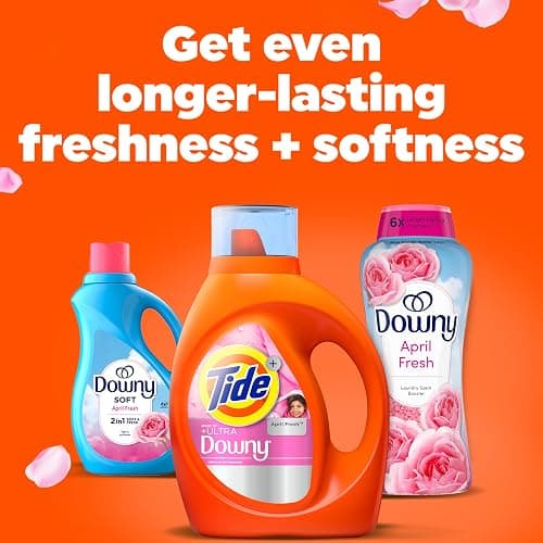 Tide Plus Boost of Ultra Downy Liquid Laundry Detergent, April Fresh Scent, 92 fl oz, 65 Loads, Laundry Detergent Liquid with Long-Lasting Freshness thumbnail 10