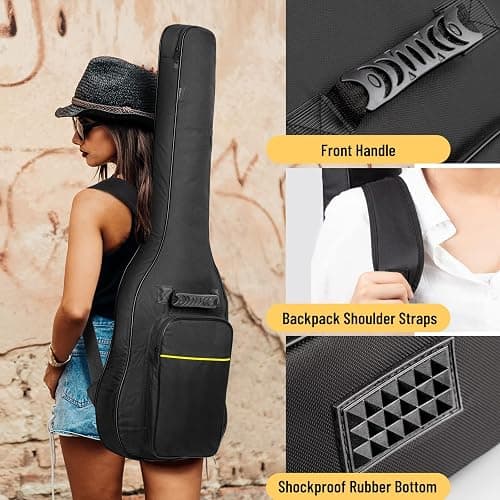 CAHAYA Borsa Chitarra Elettrica Custodia per Chitarra Elettrica per Libri Musicali thumbnail 7