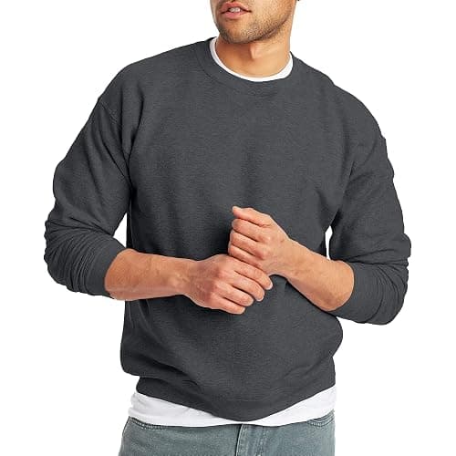 Hanes Men's Sweatshirt, EcoSmart Fleece Crewneck Sweatshirt, Big & Tall Available, 1 or 2-Pack - Image 1