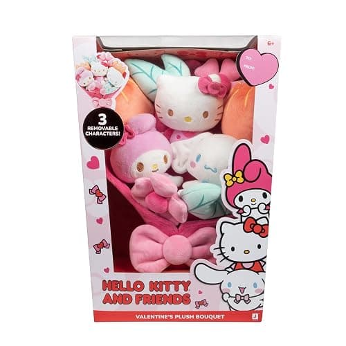 Jazwares Hello Kitty and Friends - 12-inch Plush Special Occasion Bouquet - 9 Plush - Officially Licensed Hello Kitty and Friends Product Ages 6+ thumbnail 3