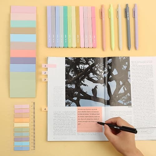 Mr. Pen- Aesthetic Book Annotation Kit, 38 pcs, Aesthetic Highlighters and Gel Pens, Transparent Sticky Notes, Transparent Sticky Tabs for Books, No Bleed Highlighters for Bible Pages No Bleed thumbnail 5