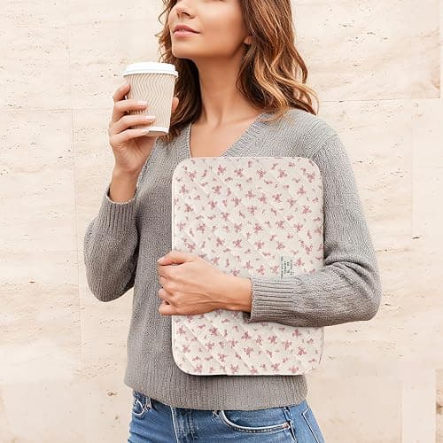 Puffy Laptop Sleeve 13-15.6 Inch Cute Quilted Laptop Protective Case Padded Floral Computer Sleeve for MacBook (A-Pink, 13 Inch) thumbnail 2