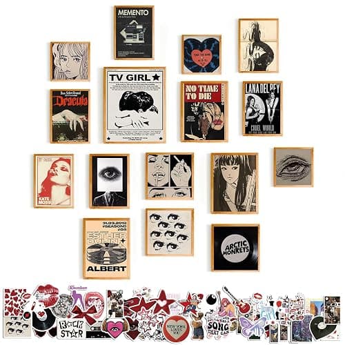Downtown Girl Room Decor Y2K Posters for Bedroom,Retro Coquette Wall Decor,Trendy TV Girl Posters Y2K Wall Art,Rockstar Vintage Wall Art Prints 2000s Coquette Wall Collage Kit for Teen Girls Dorm,Unframed - Image 1