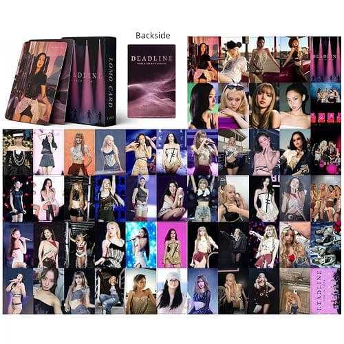 Beyitoria Black Pink Fotokarten Set (220 Stück) - 4 Boxen Lomo Cards, Korean Pop BP Fanartikel Sammelkarten HD Fotokarte - Idol Merch Geschenk für Mädchen thumbnail 6