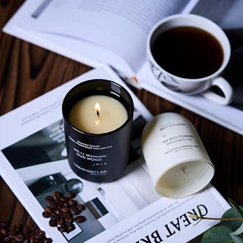 M&SENSE Natural Soy Candle| Bamboo Stream | 8.82 oz, 50H Burn | Minimalist Scented Candle for Relaxation, Gifting, Home Décor | for Bedroom, Office, Party Medium thumbnail 7