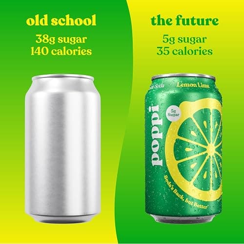 Poppi Sparkling Prebiotic Soda Beverage with Apple Cider Vinegar, Seltzer Water and Fruit Juice, Party Starters Variety Pack, 12 Fl Oz, Pack of 12, Packaging May Vary thumbnail 5