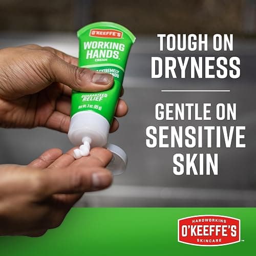 O'Keeffe's Working Hands Hand Cream Plus Night Treatment Cream Bundle - 7 oz Tubes (2 Total) - Repairing Skincare for Cracked, Dry Hands thumbnail 4