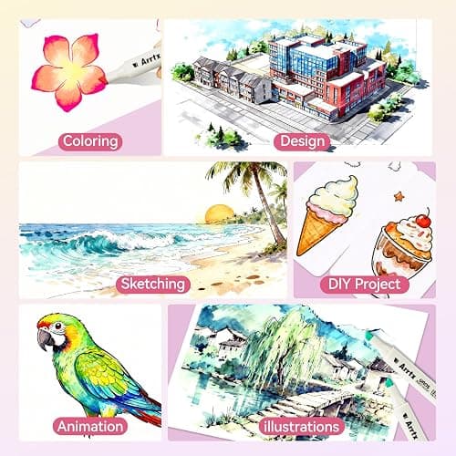 Arrtx Alcohol Markers 160 Color Set, Dual Tip Brush and Chisel, Professional Alcohol-Based Art Markers for Artists, Adults, Beginners, Ideal for Sketching,Illustration thumbnail 9